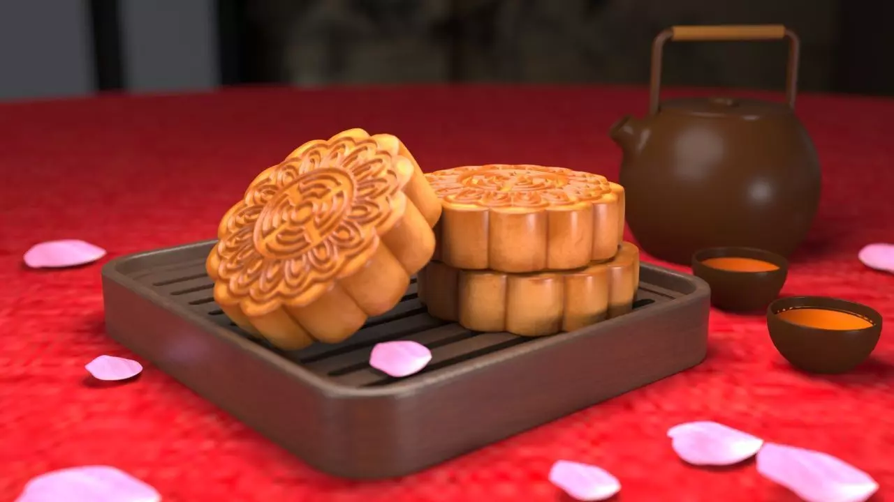 Moon Cake 3D model 3D model_0
