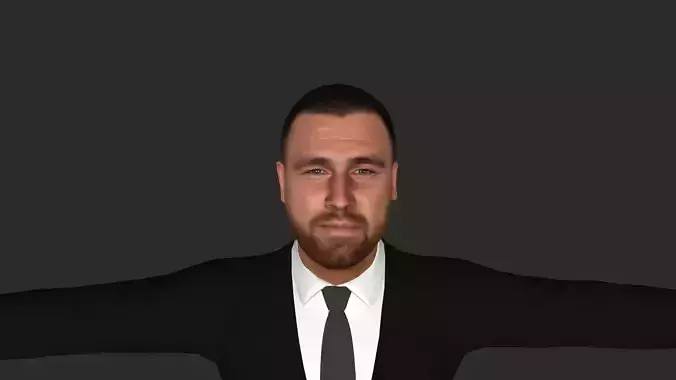 Travis Kelce Hyper Realistic Full Body  Rigged 3D Character
