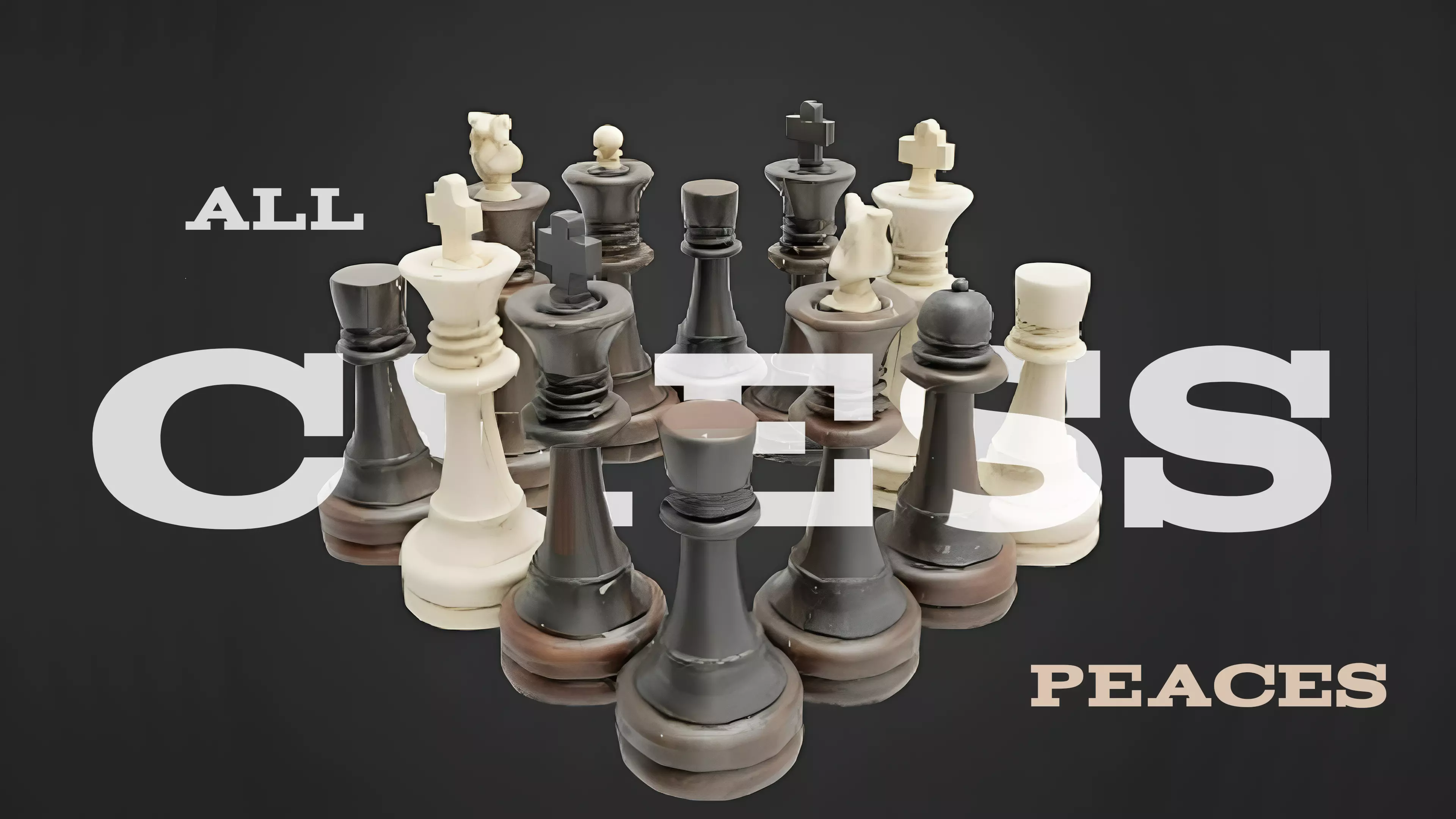 Chess pieces 3D model_0