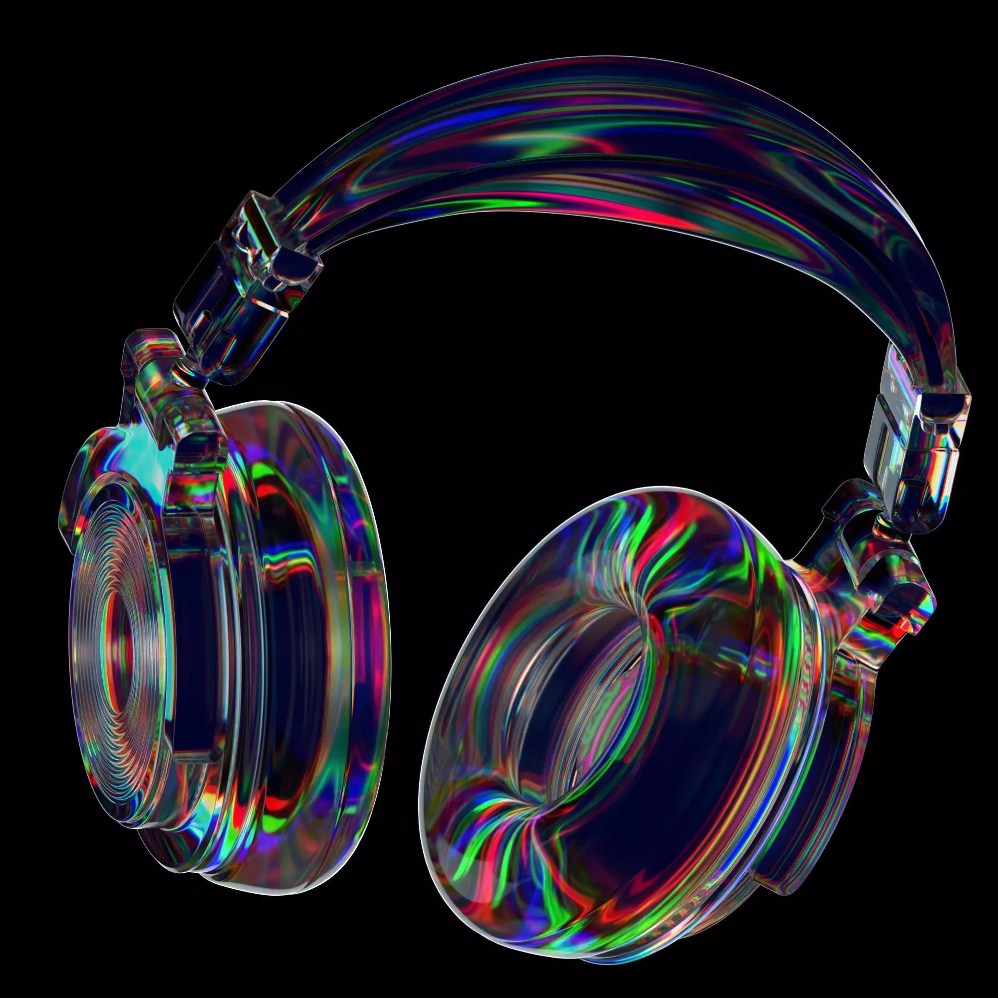 Colorful Dj Headphones  3D model_2