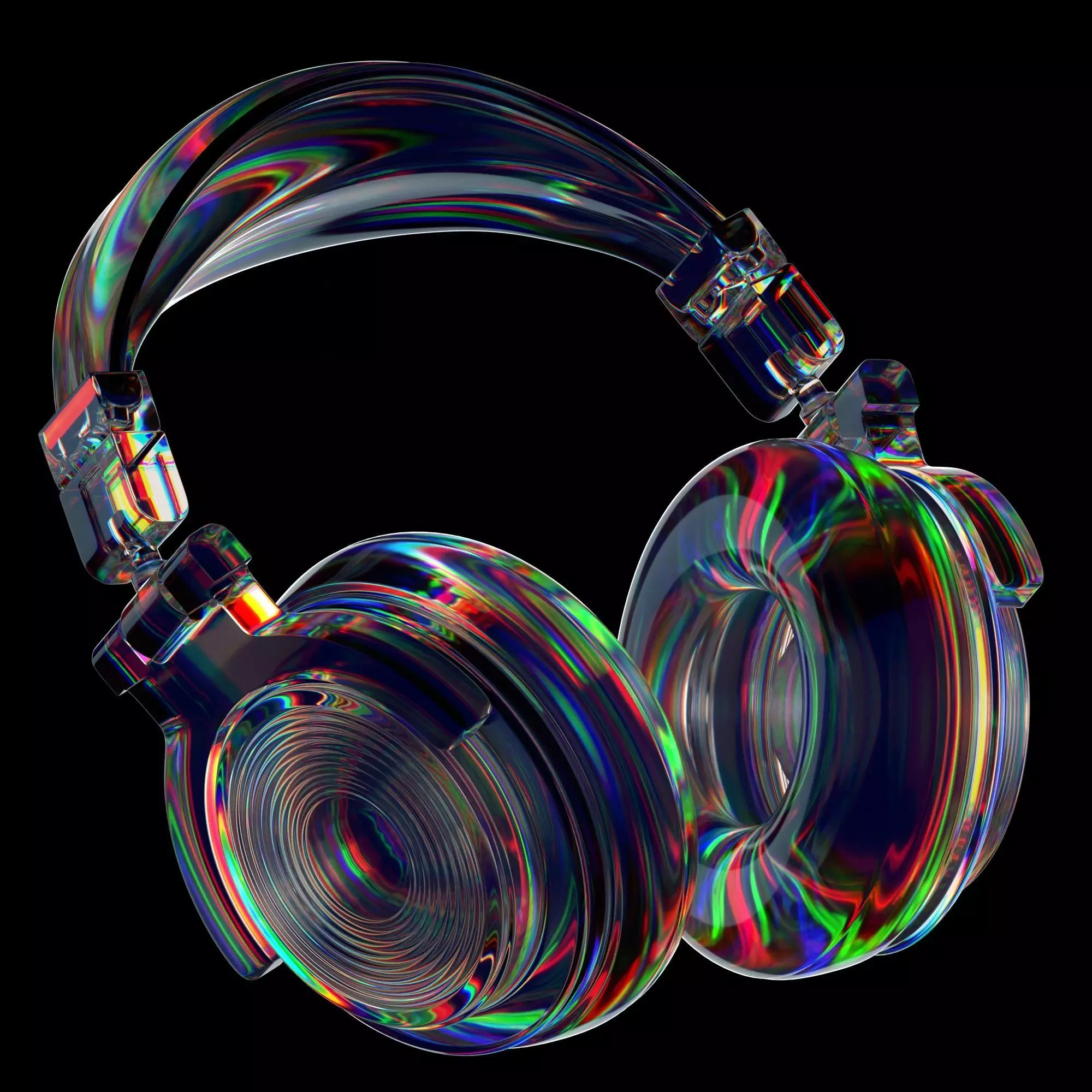 Colorful Dj Headphones  3D model_0