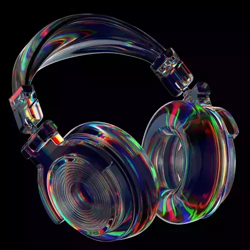 Colorful Dj Headphones  3D model