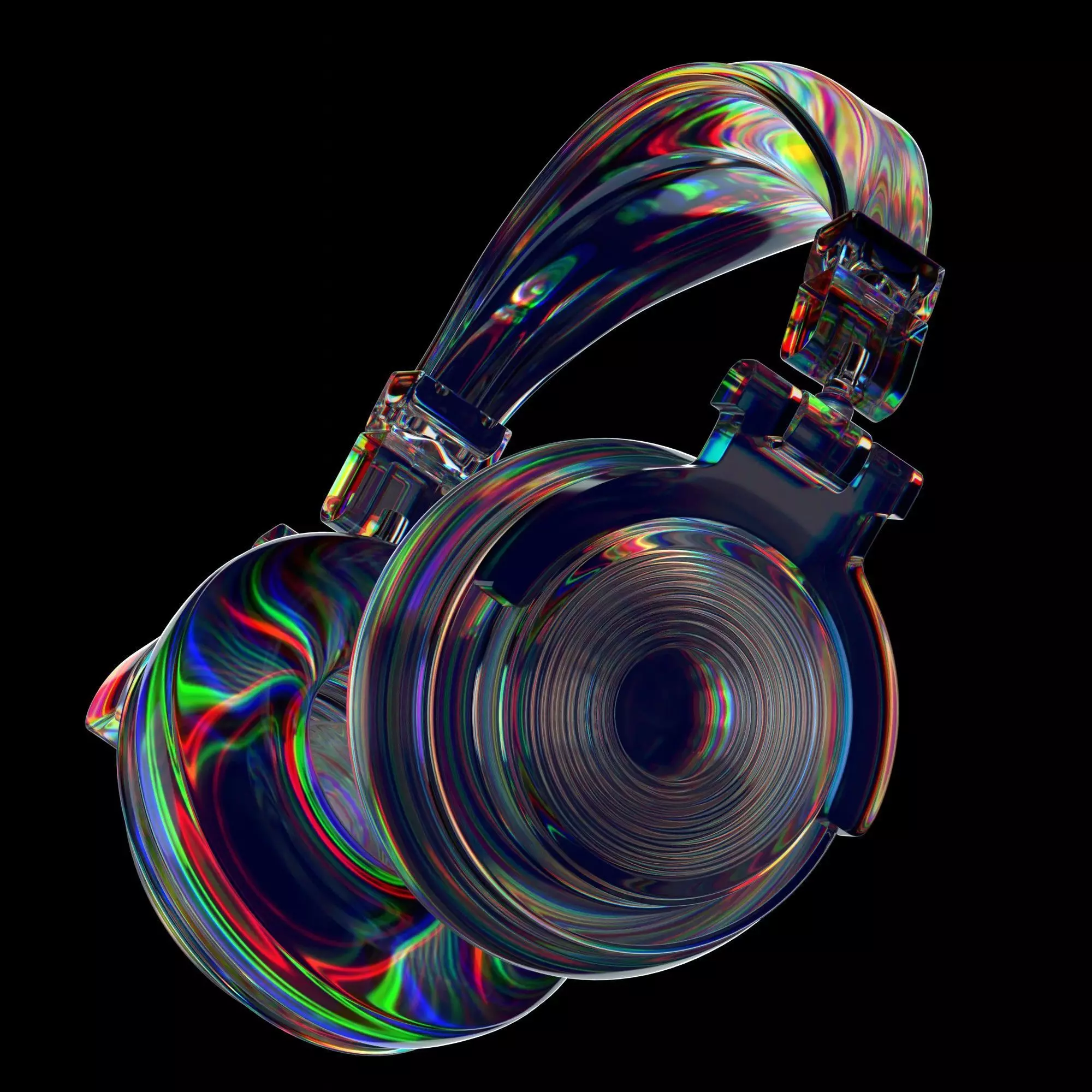 Colorful Dj Headphones  3D model_3