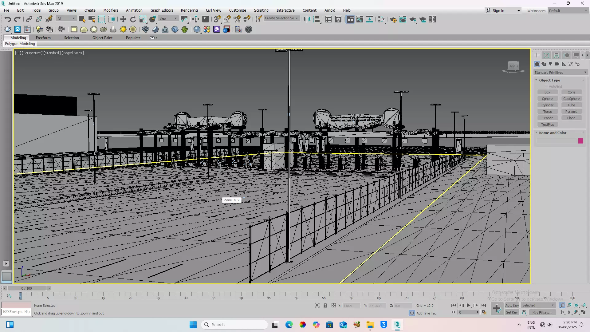 PARKING ENTRANCE Low-poly 3D model_3