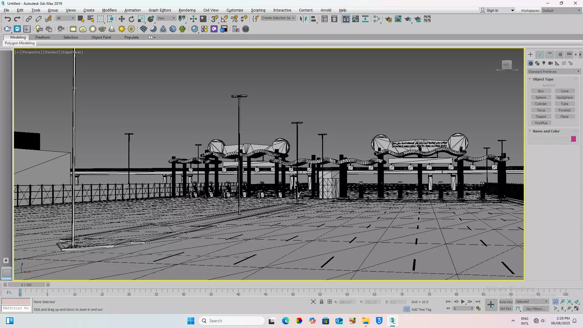 PARKING ENTRANCE Low-poly 3D model_6