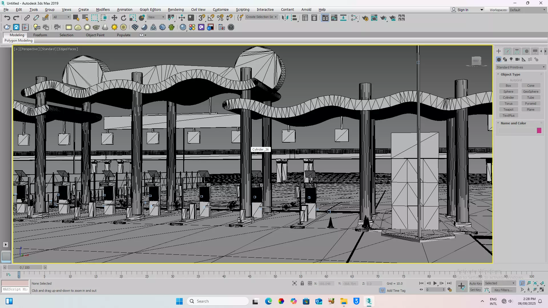 PARKING ENTRANCE Low-poly 3D model_5