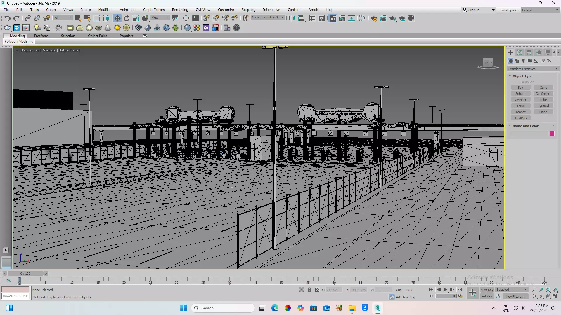 PARKING ENTRANCE Low-poly 3D model_4