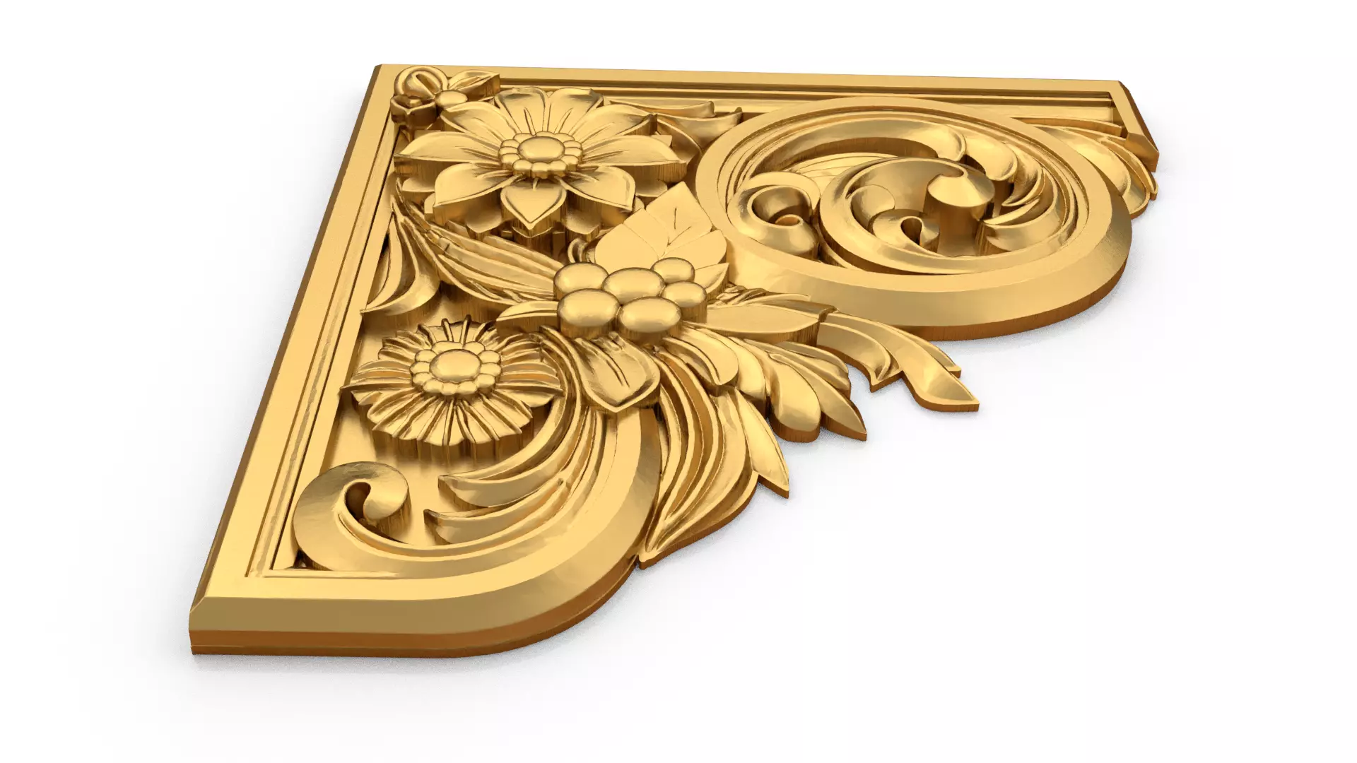 Classic carved corner decor ornament cnc 3d printing stl 04 3D print model_3