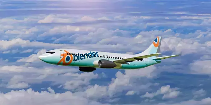 Realistic Passenger Airplane 3D Model 