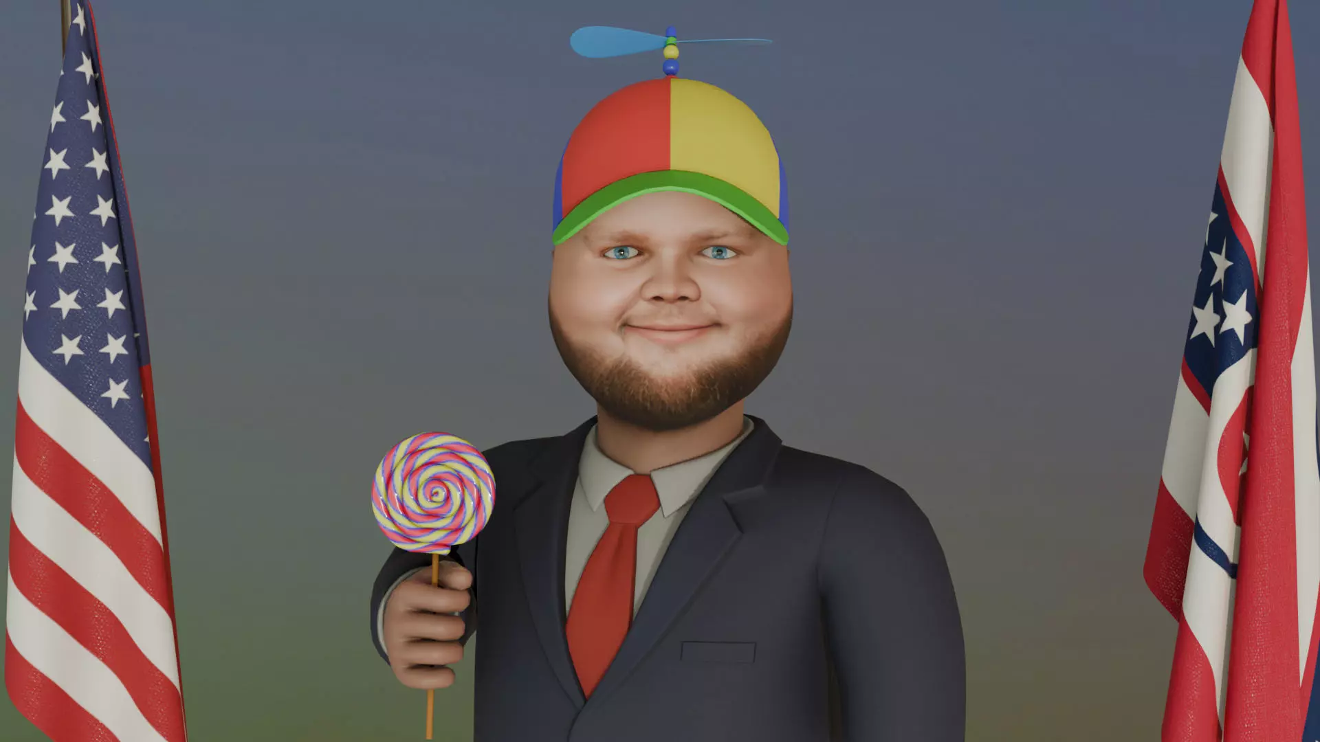 JD Vance Meme V2 Low-poly 3D model