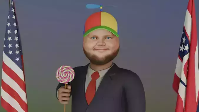 JD Vance Meme V2 Low-poly 3D model