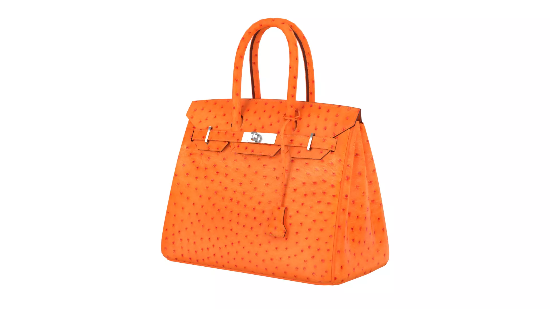 Luxury Birkin 30 Style Handbag 3D Model Low-poly 3D model_10
