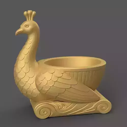 Elegant Peacock Planter