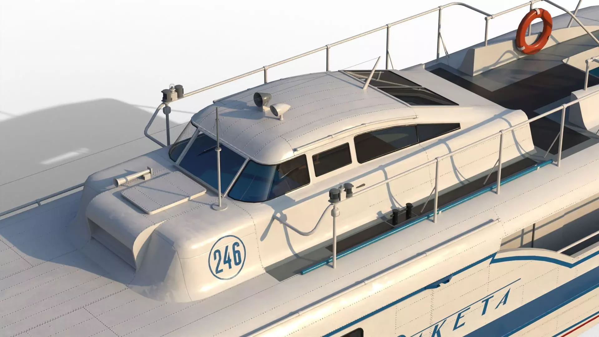 Raketa hydrofoil ship 3D model_3