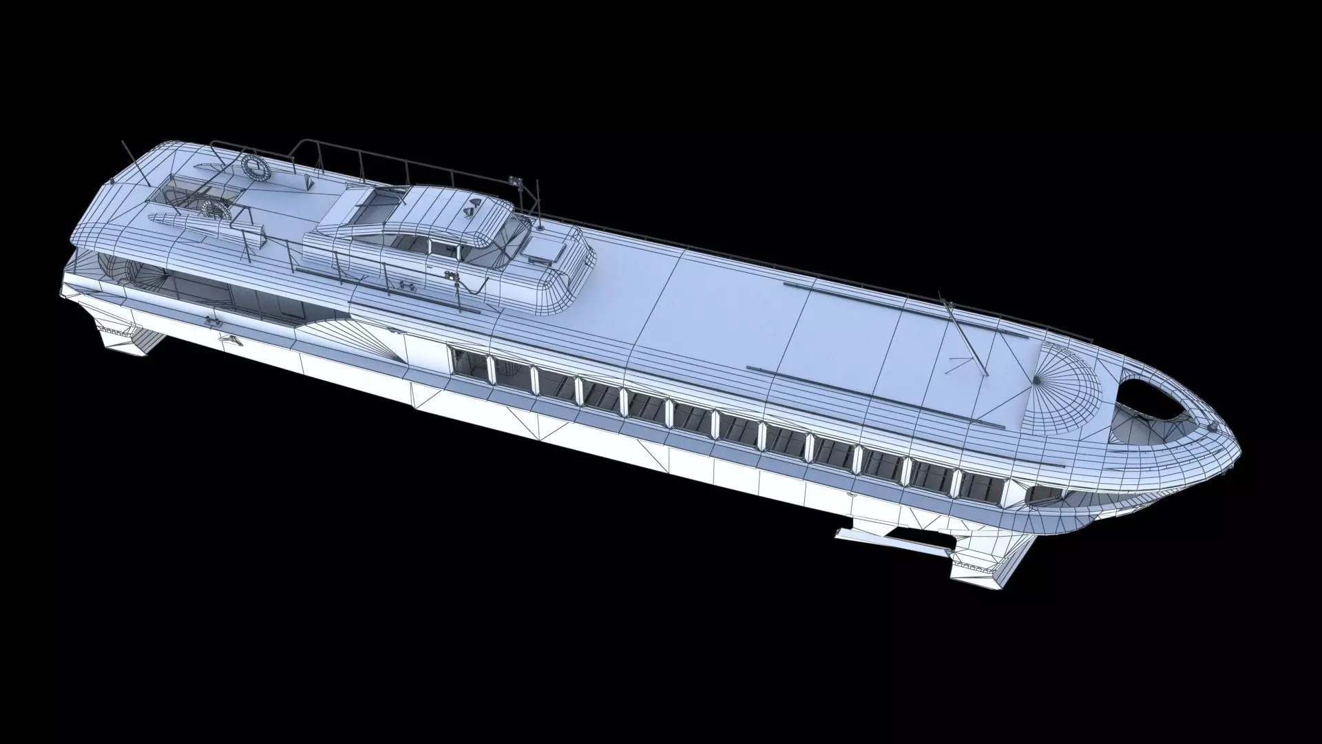 Raketa hydrofoil ship 3D model_26