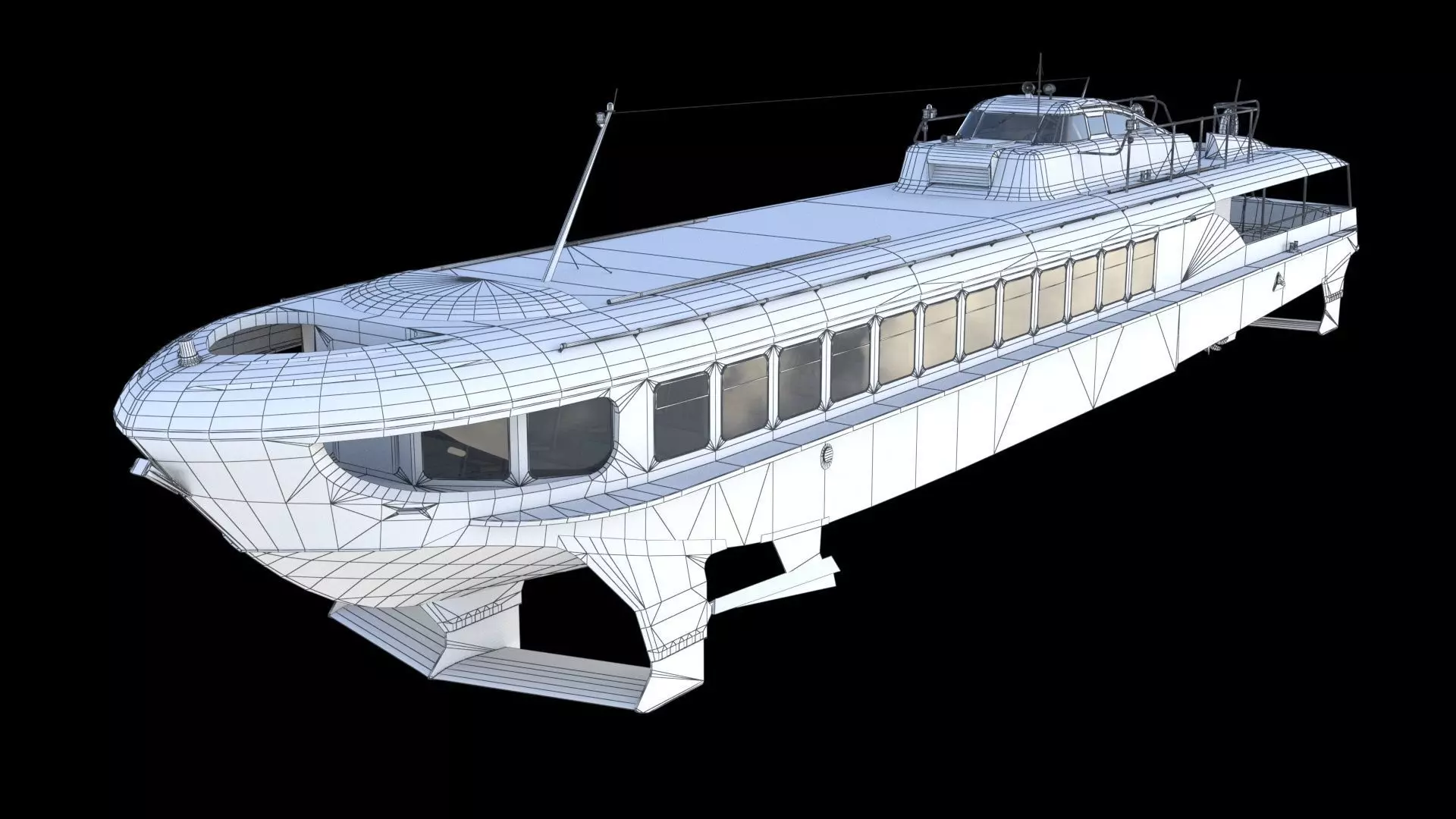 Raketa hydrofoil ship 3D model_21