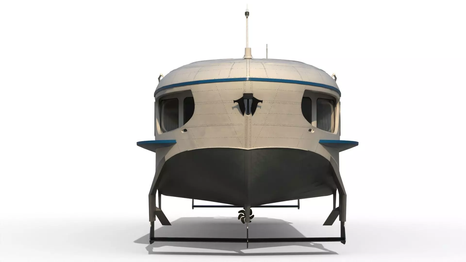 Raketa hydrofoil ship 3D model_16