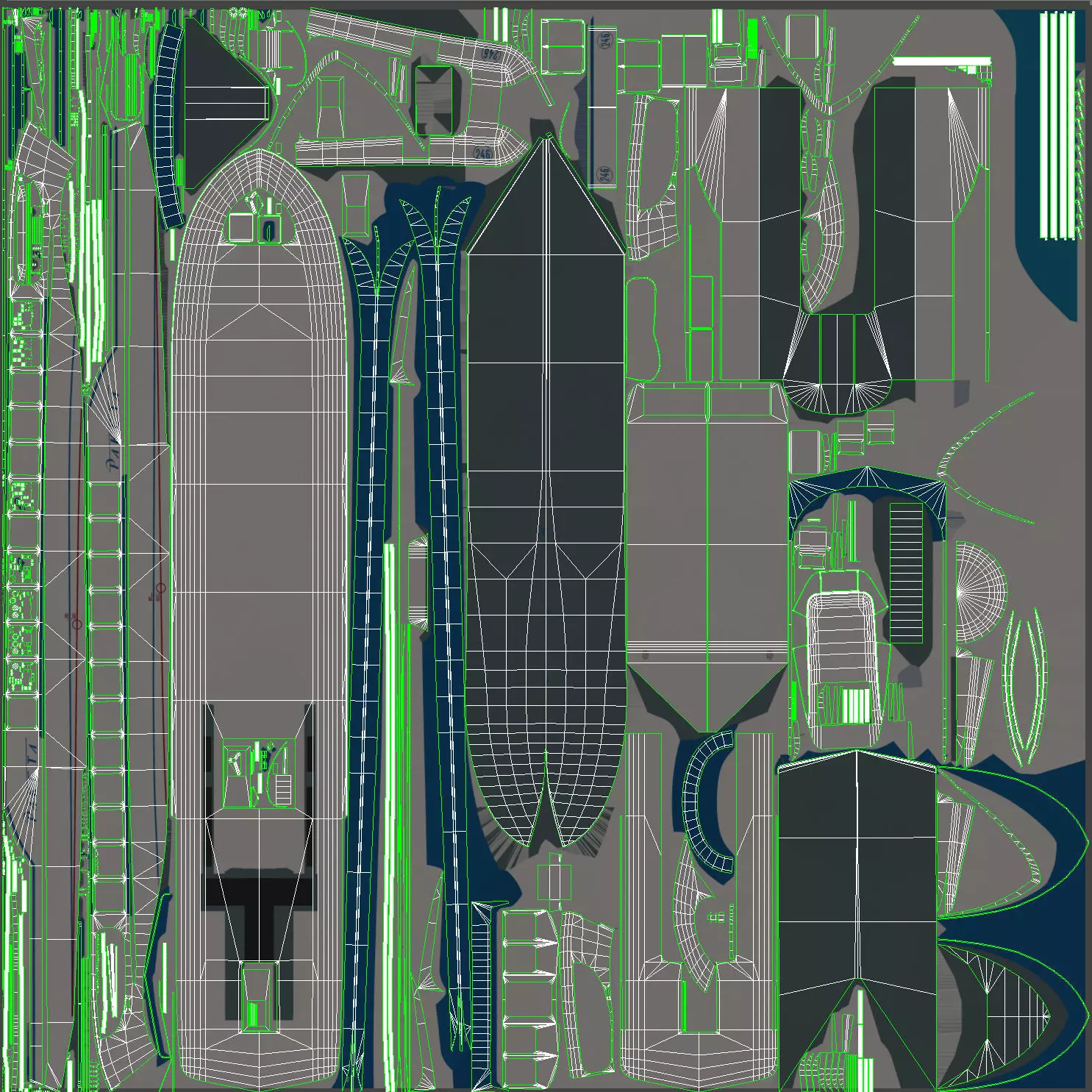 Raketa hydrofoil ship 3D model_20
