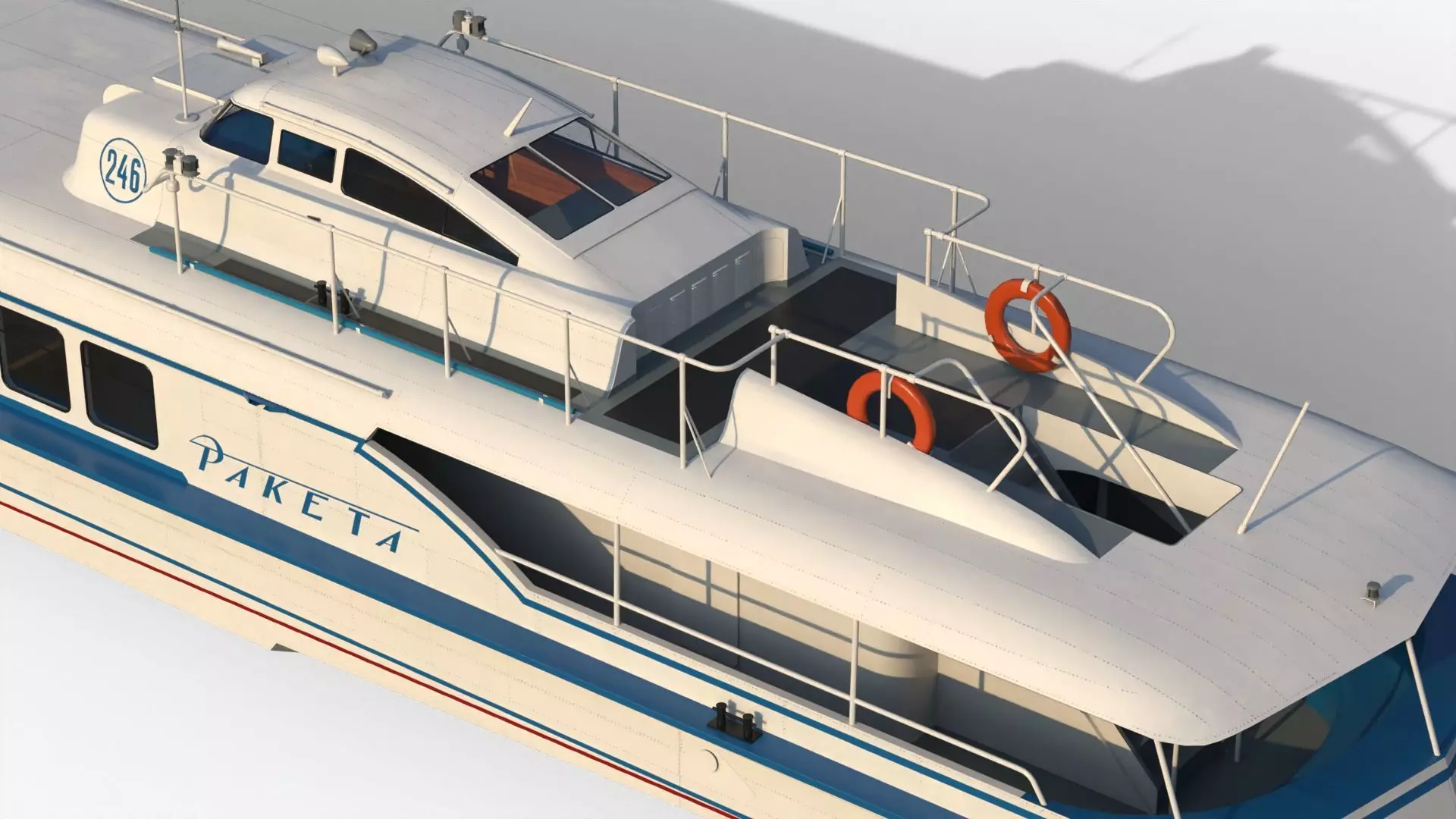 Raketa hydrofoil ship 3D model_5