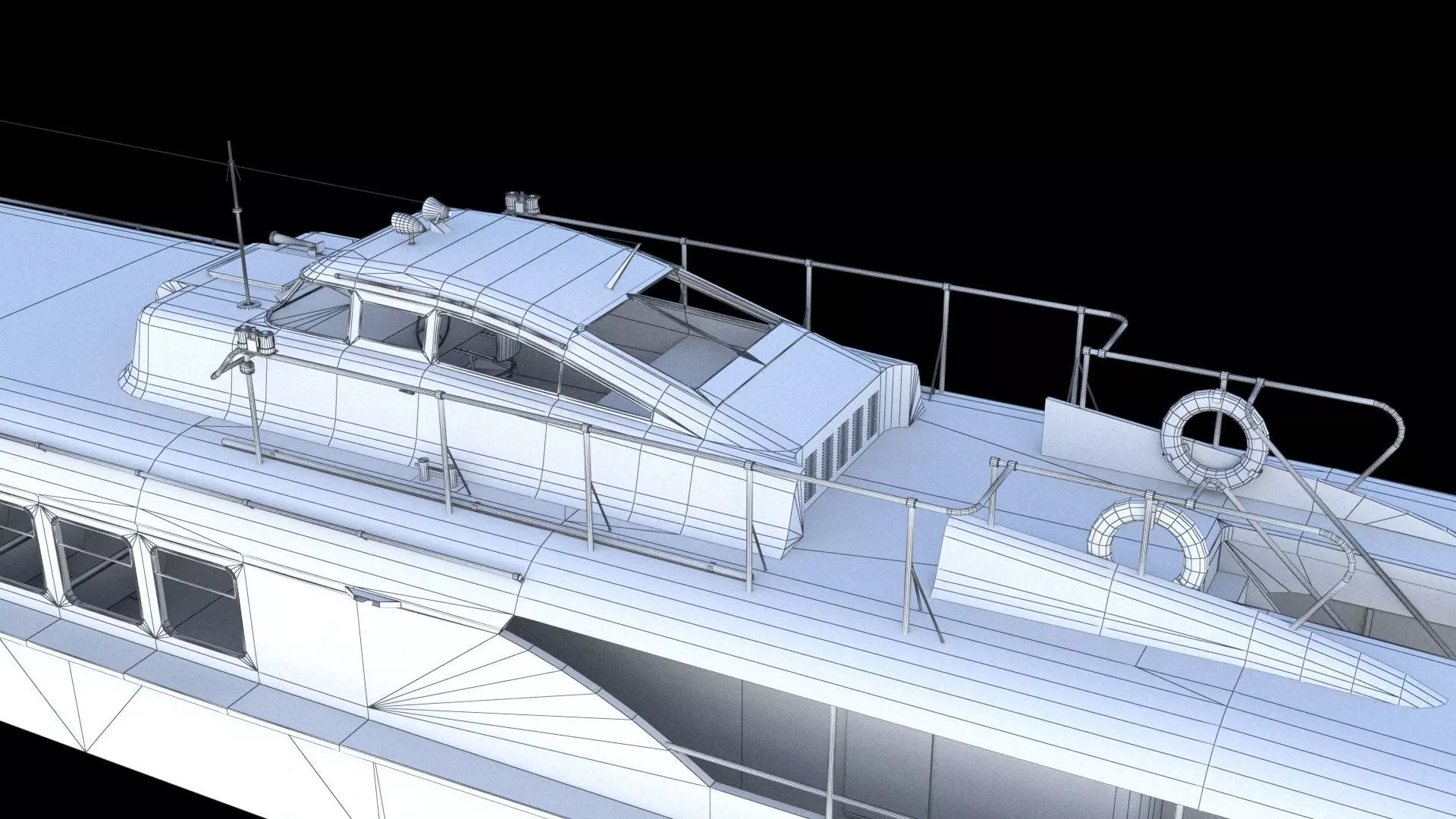 Raketa hydrofoil ship 3D model_25