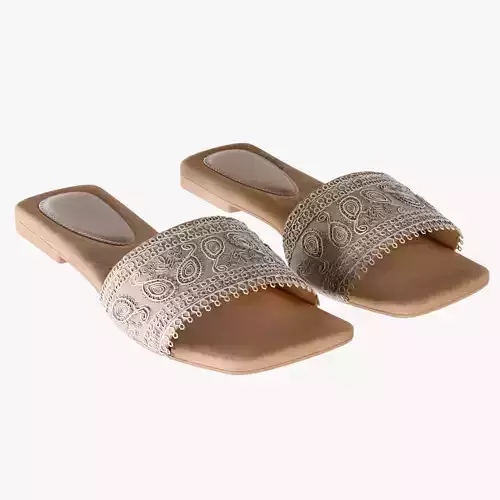Women slipper 35 Low-poly 3D model