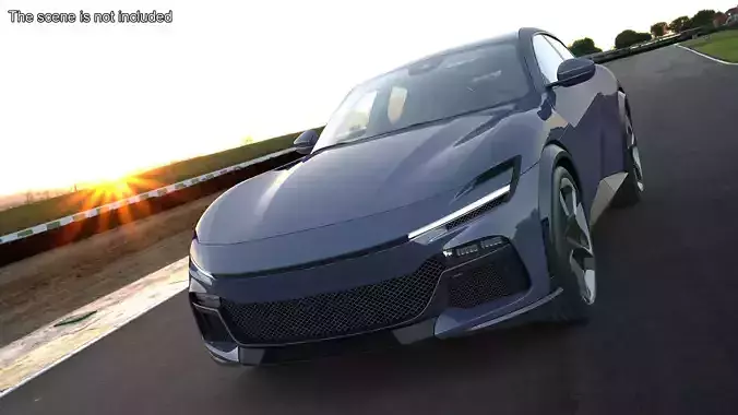 Extreme Sports Crossover Car Violet Rigged for Maya 3D model
