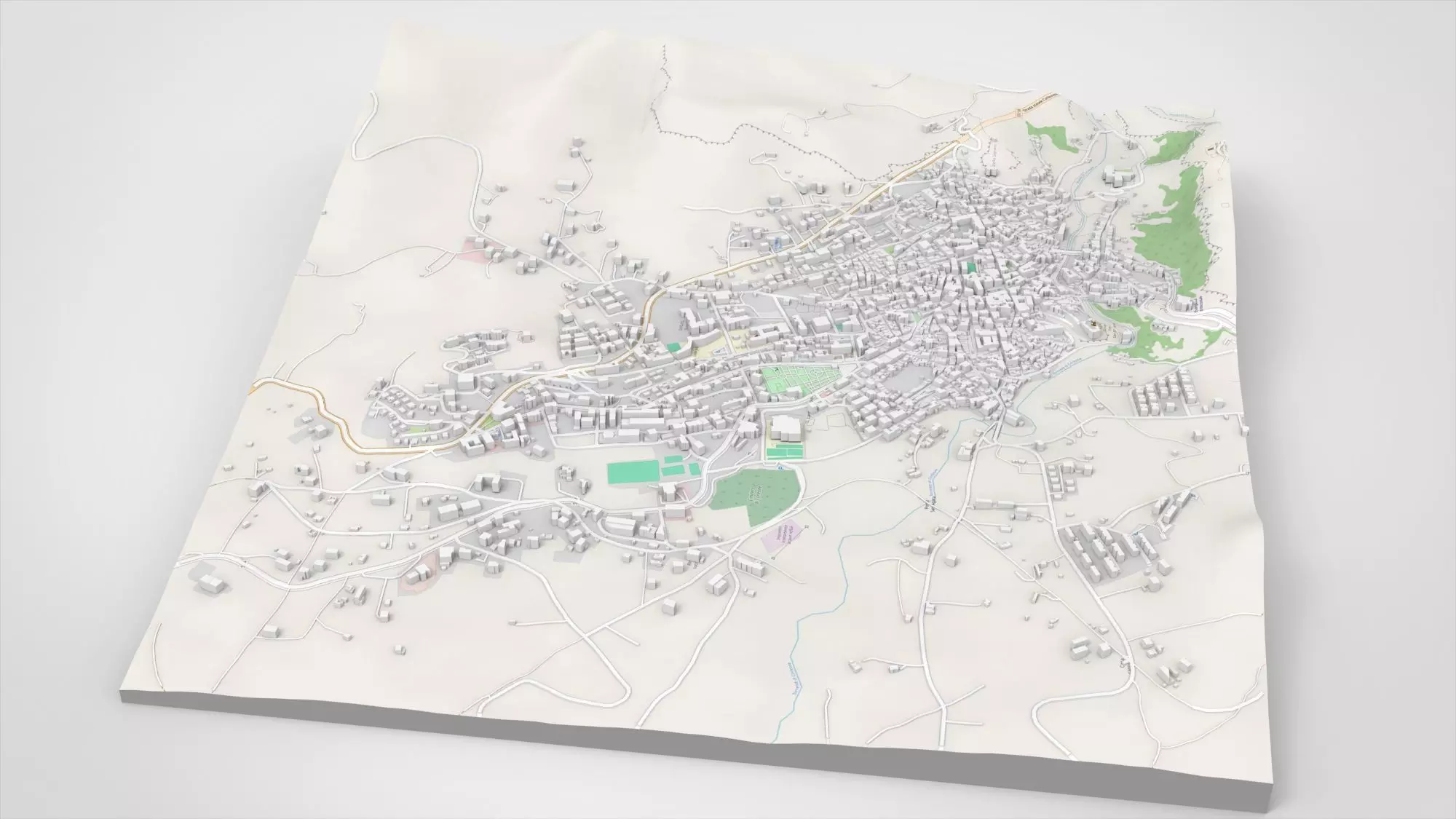 Cityscape Corleone Palermo Italy 3D model_3