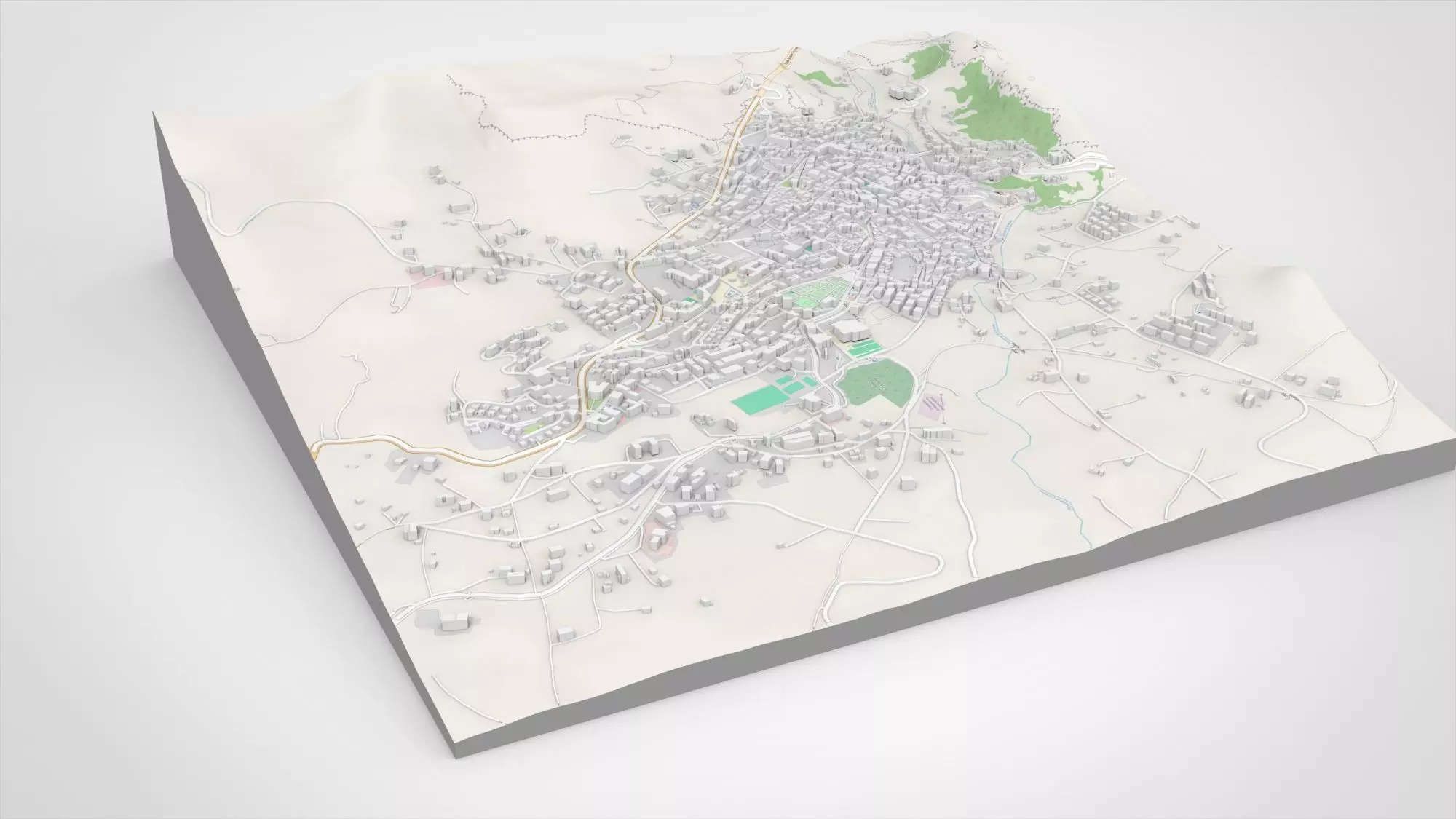 Cityscape Corleone Palermo Italy 3D model_6