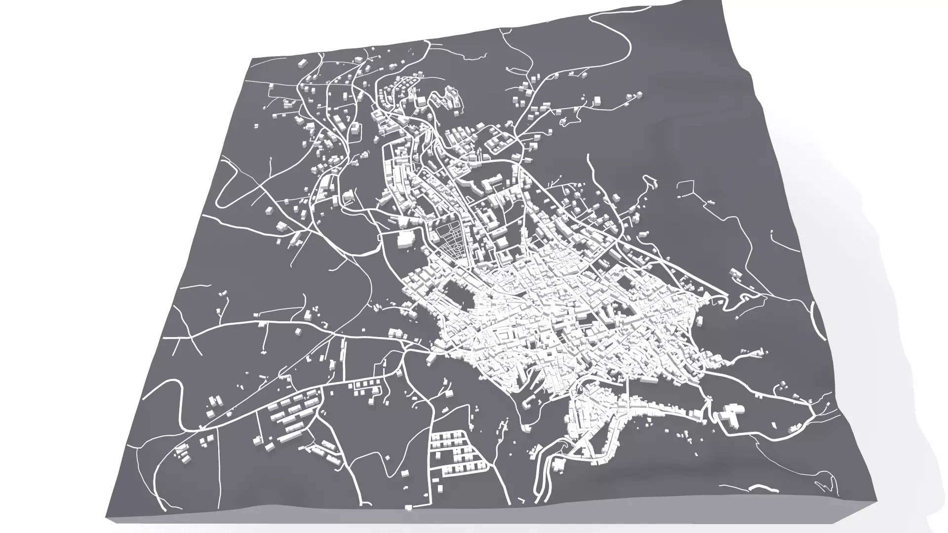 Cityscape Corleone Palermo Italy 3D model_4