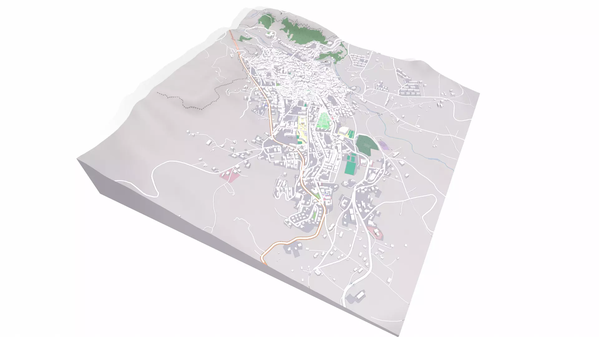 Cityscape Corleone Palermo Italy 3D model_12