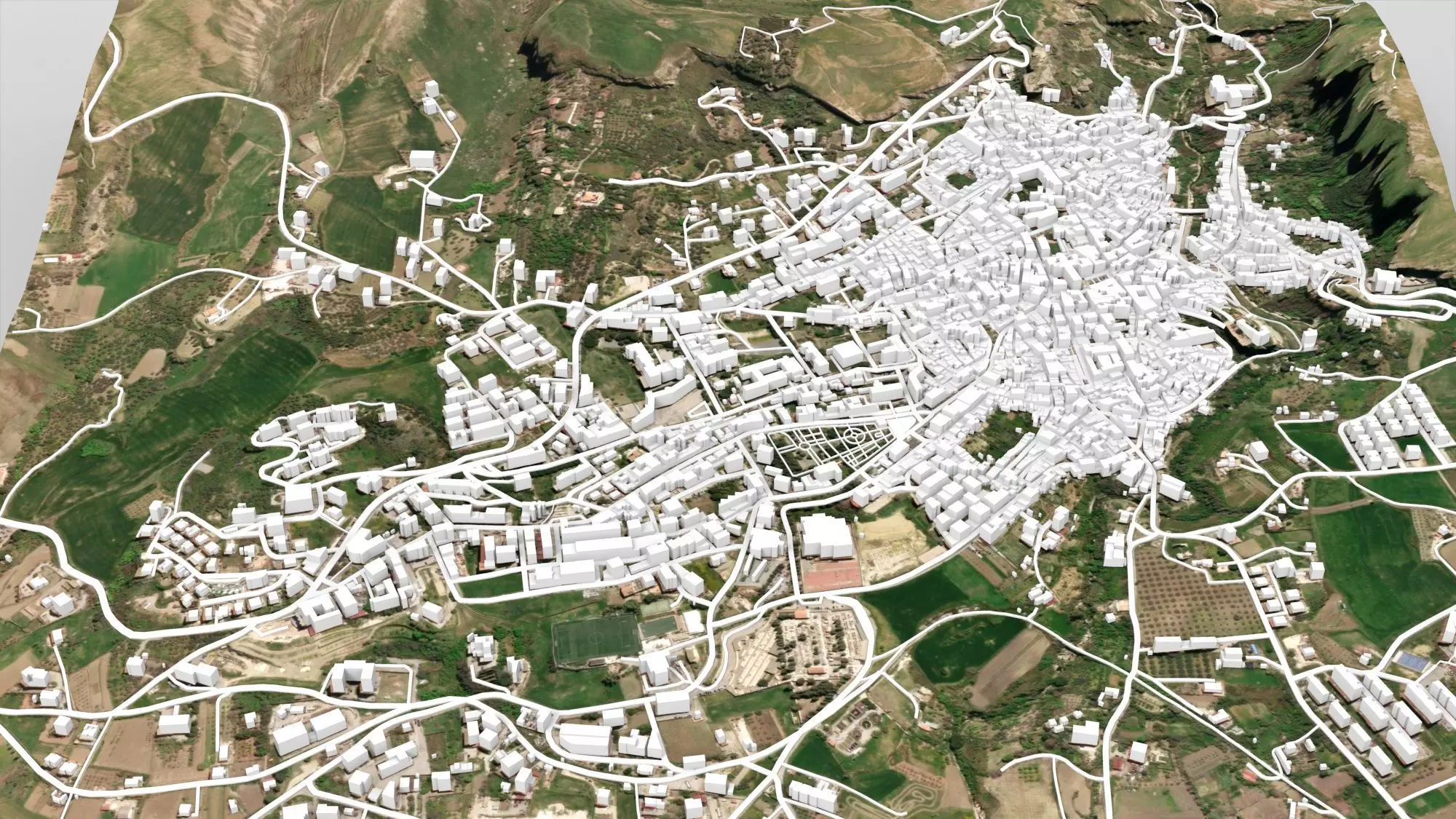 Cityscape Corleone Palermo Italy 3D model_0