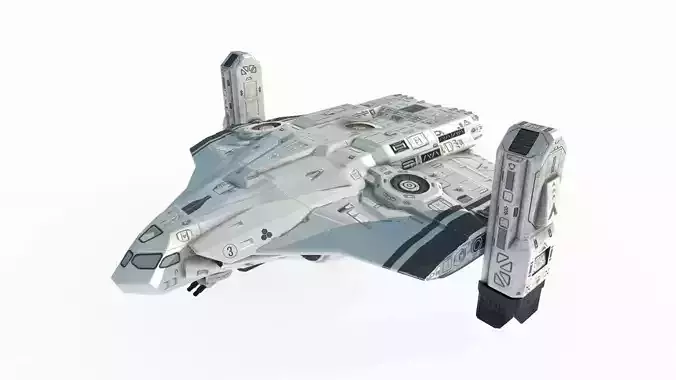 Future science fiction bomber 3D model