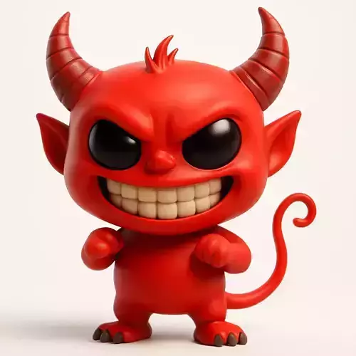 Demonic Red Figure 3D Model 3D print model