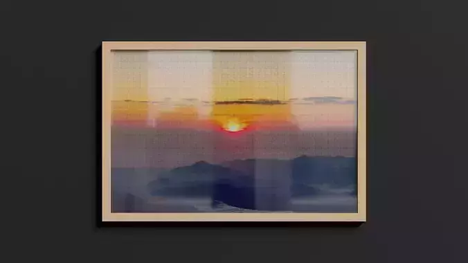 Customizable 1000 Piece Puzzle And Wood Frame