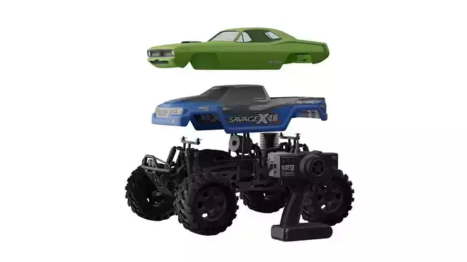 Toy Savage Car Low-poly 3D model