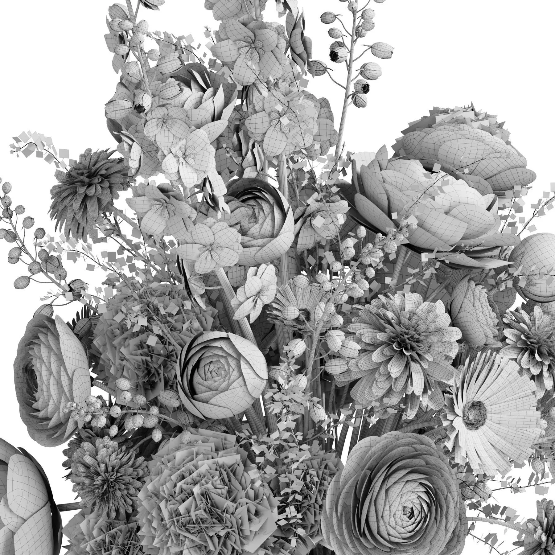 Flower In Vase 89 3D model_4