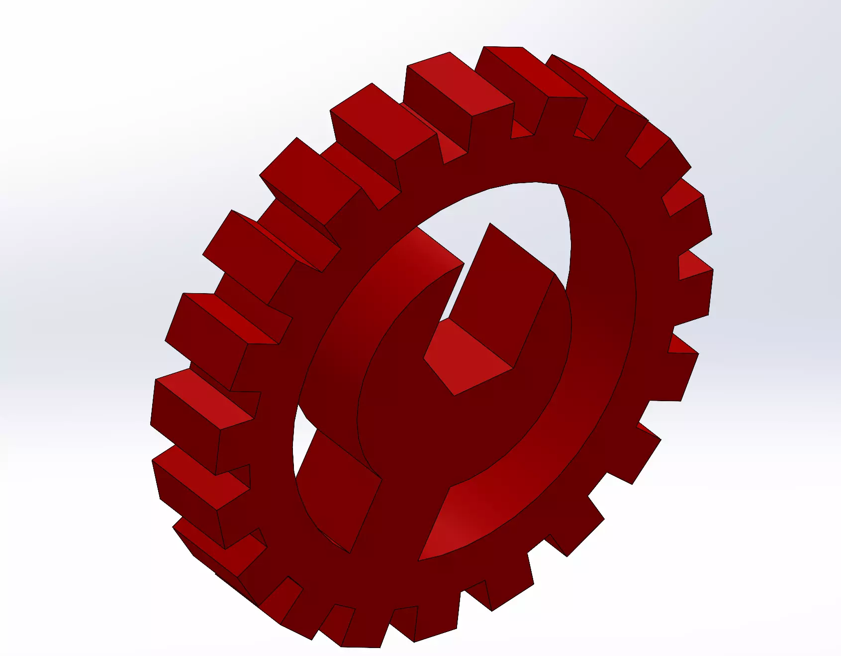 Mechanical Gear Wrench Logo - 3D Printable Engineering Symbol Free 3D print model_3