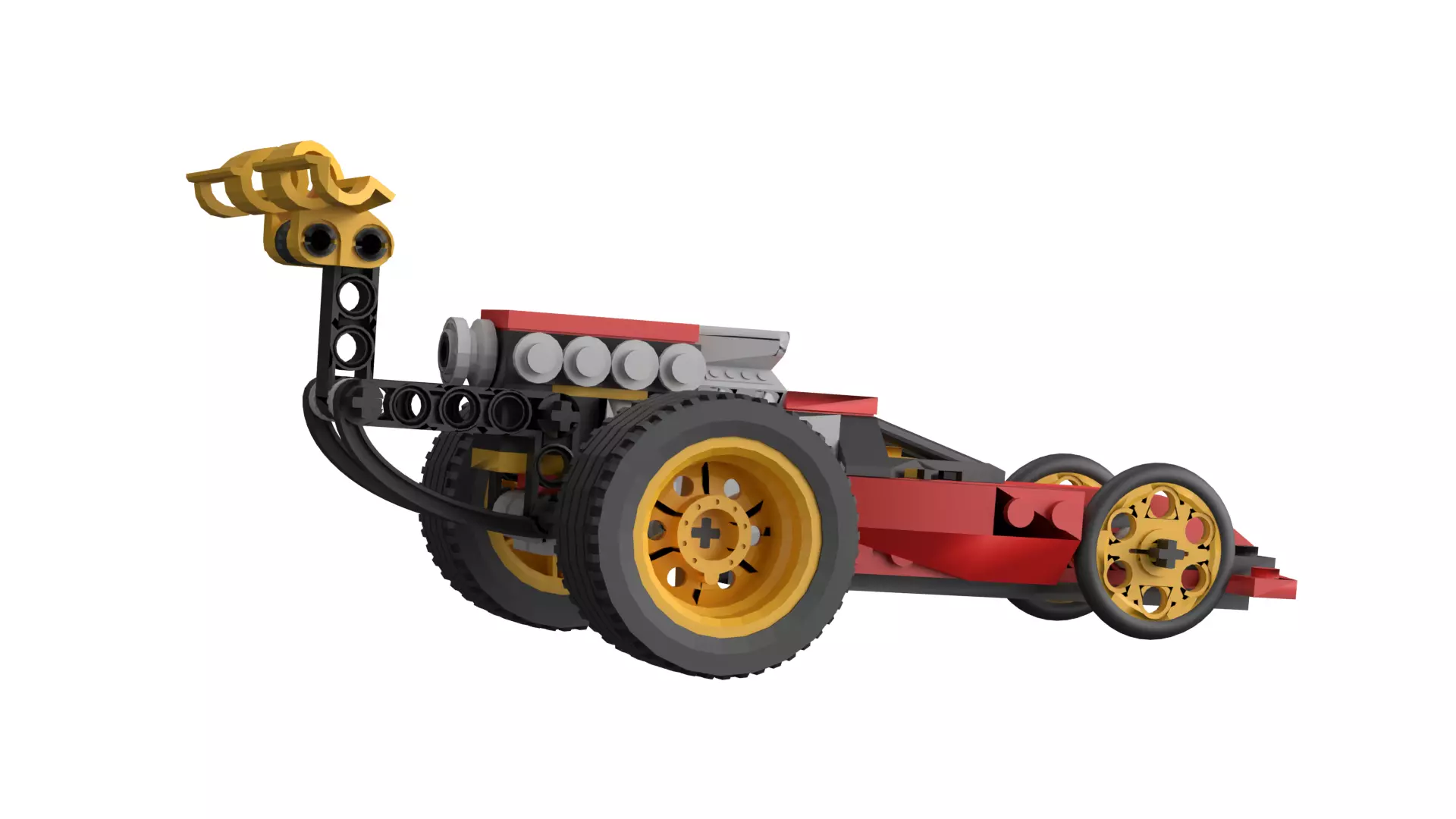 Lego Racing Car Low-poly 3D model_4