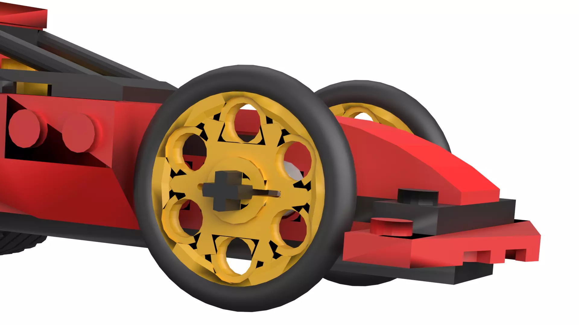 Lego Racing Car Low-poly 3D model_2