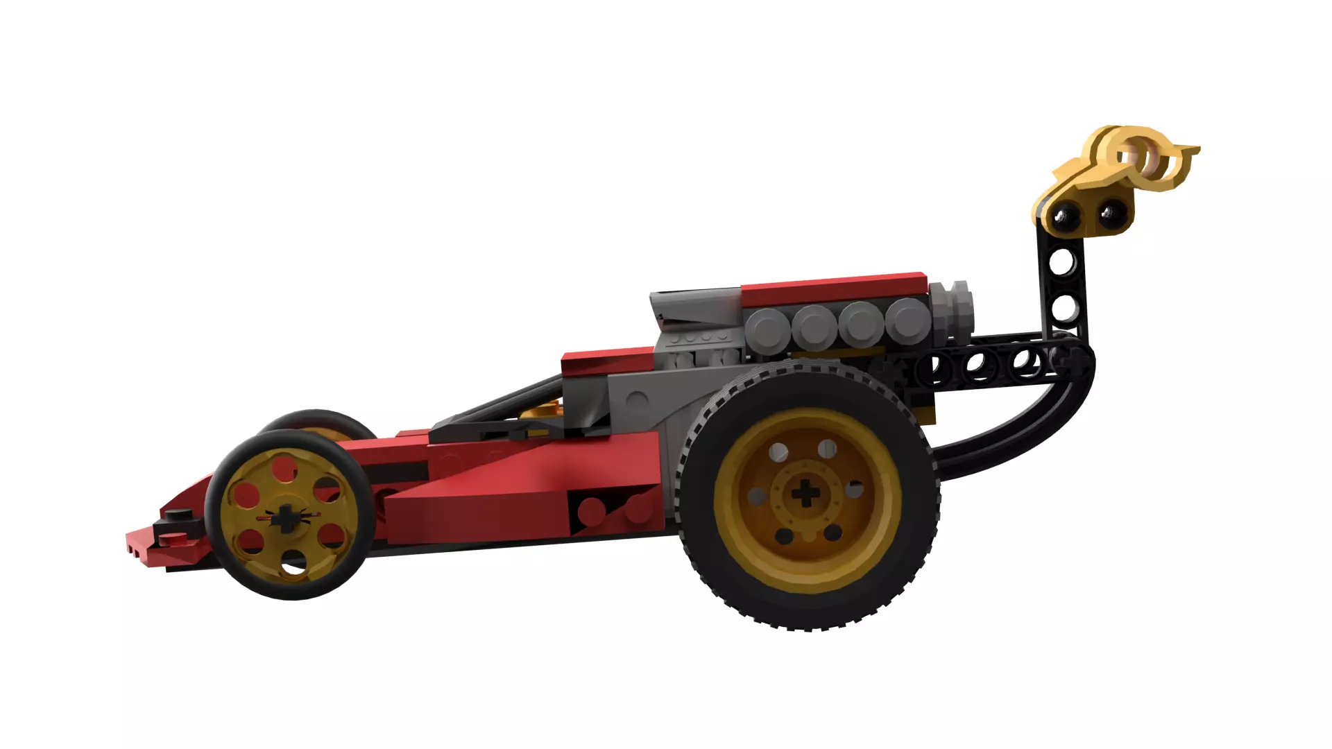 Lego Racing Car Low-poly 3D model_7