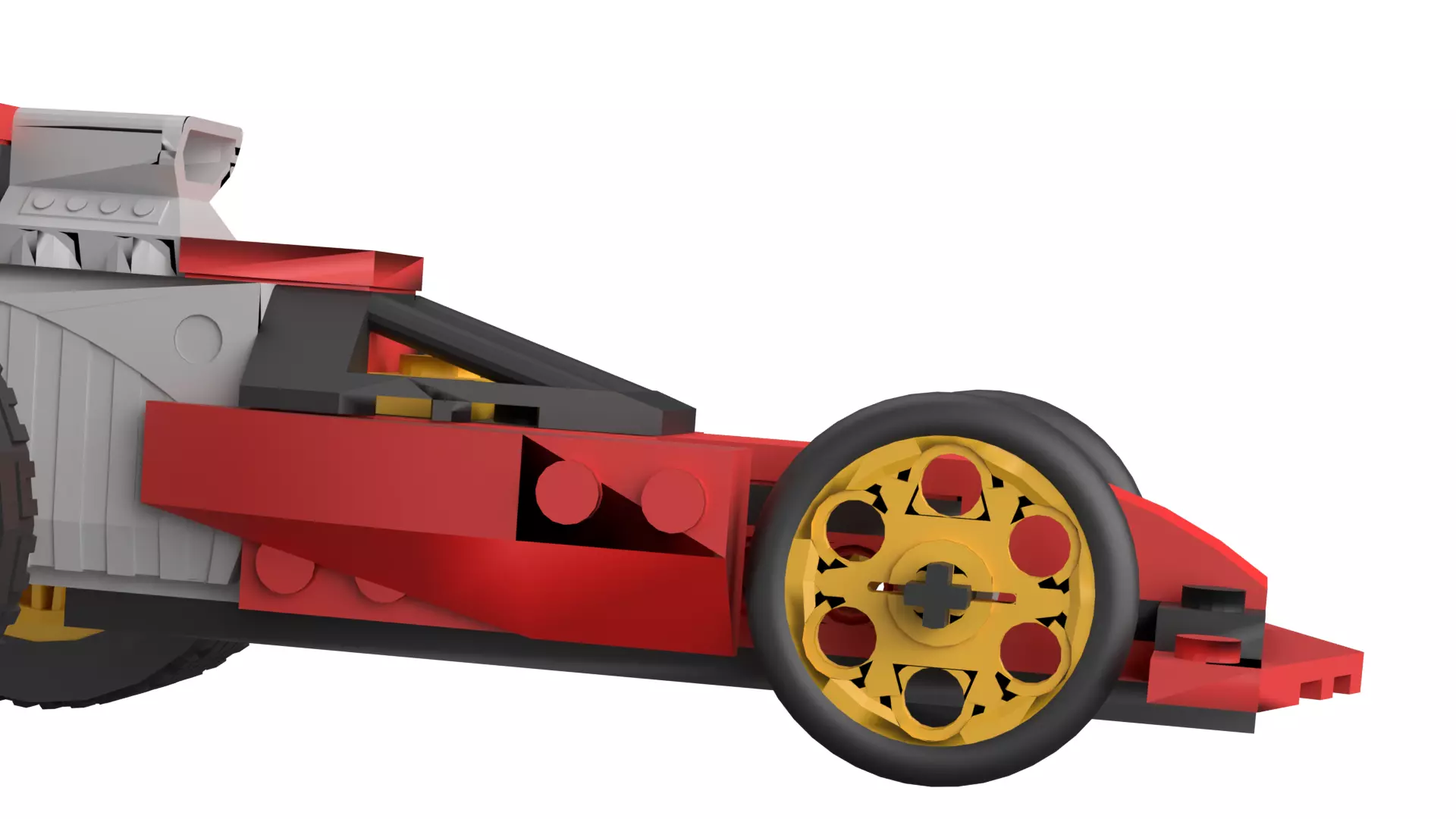 Lego Racing Car Low-poly 3D model_3
