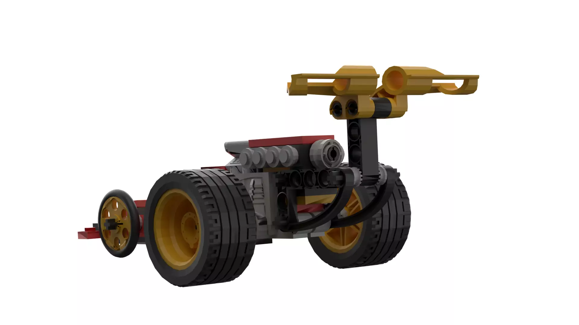 Lego Racing Car Low-poly 3D model_6