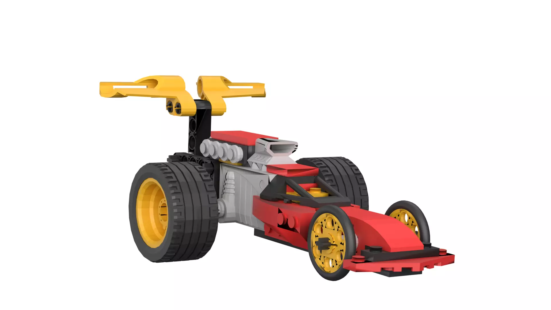 Lego Racing Car Low-poly 3D model_1