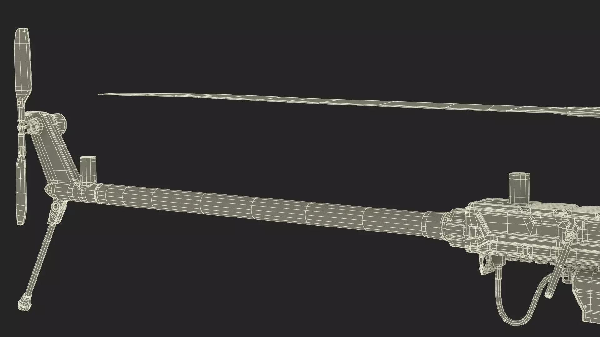 Military Surveillance Drone Rigged 3D model_24