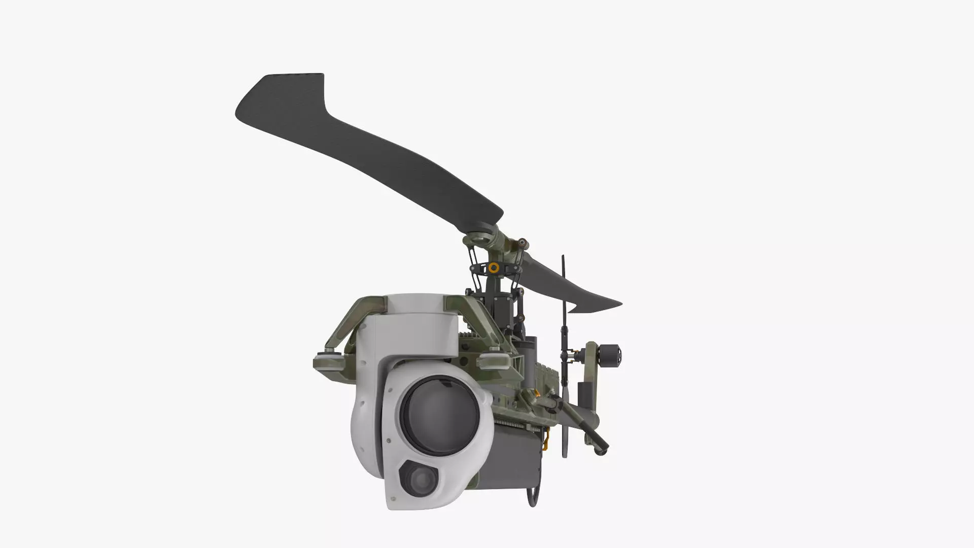 Military Surveillance Drone Rigged 3D model_6