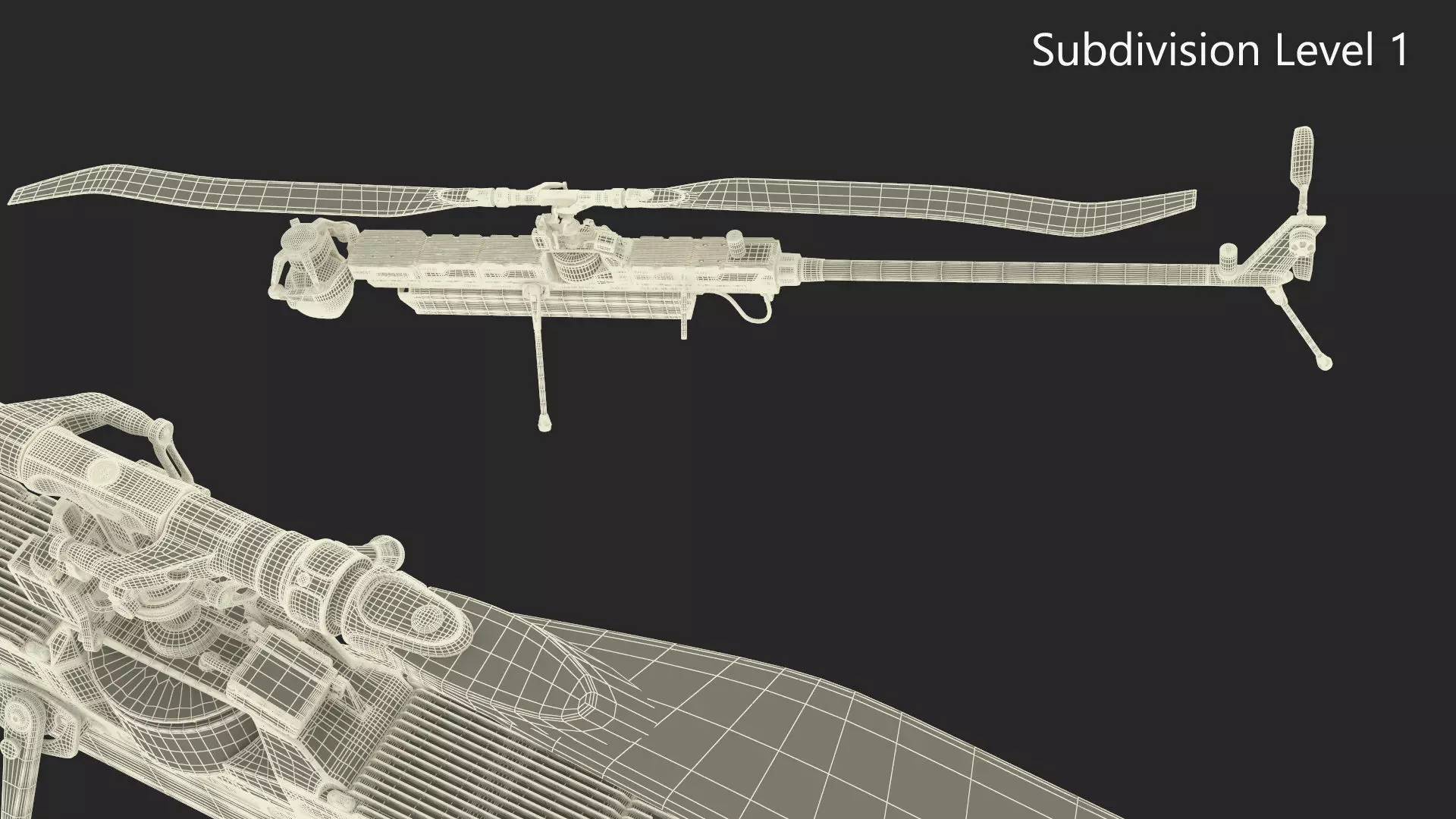 Military Surveillance Drone Rigged 3D model_17