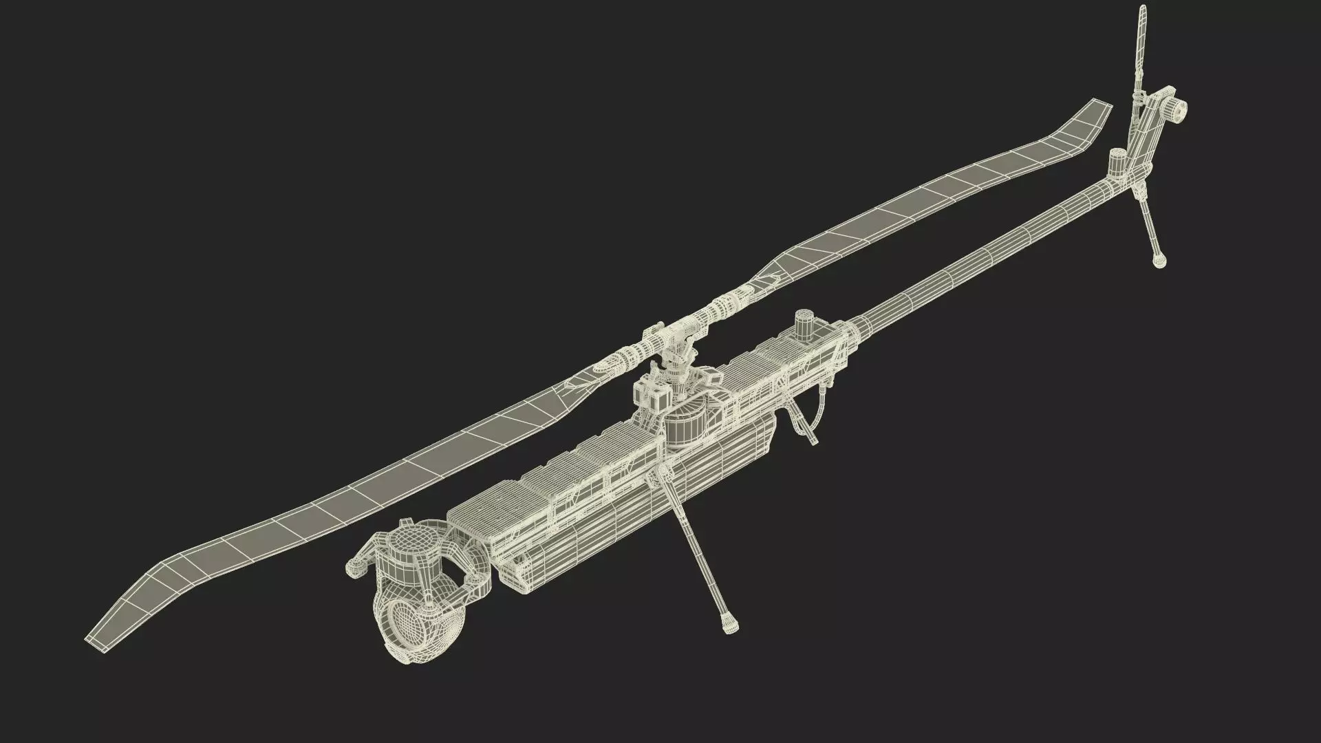 Military Surveillance Drone Rigged 3D model_21