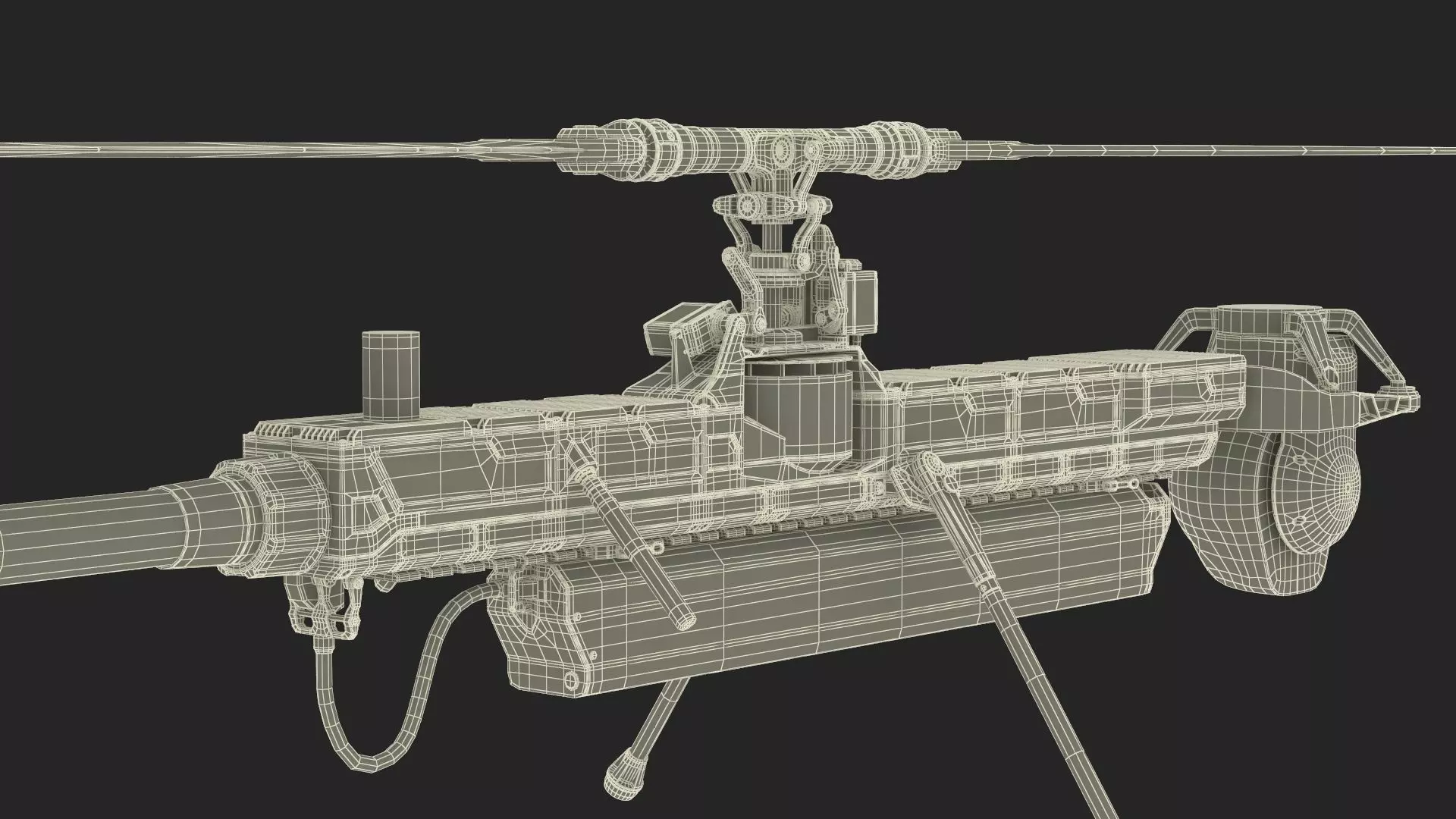 Military Surveillance Drone Rigged 3D model_28