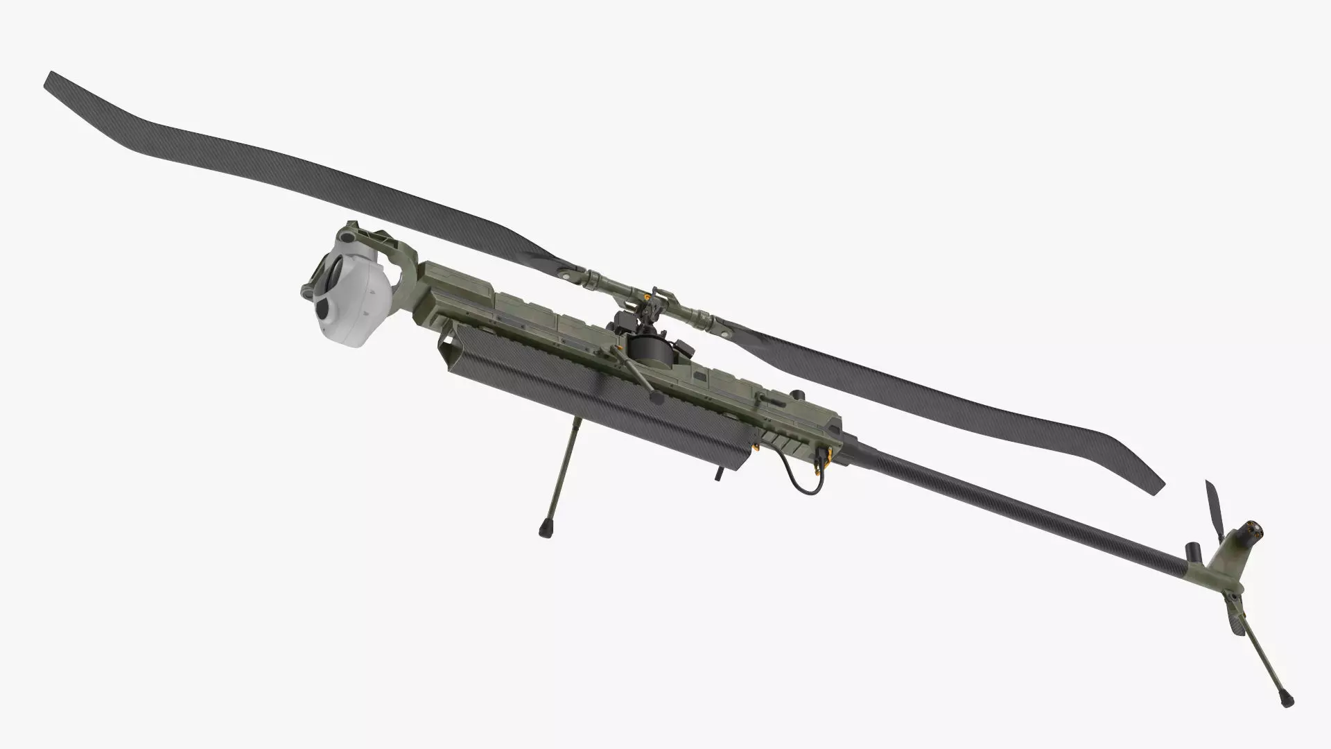 Military Surveillance Drone Rigged 3D model_8
