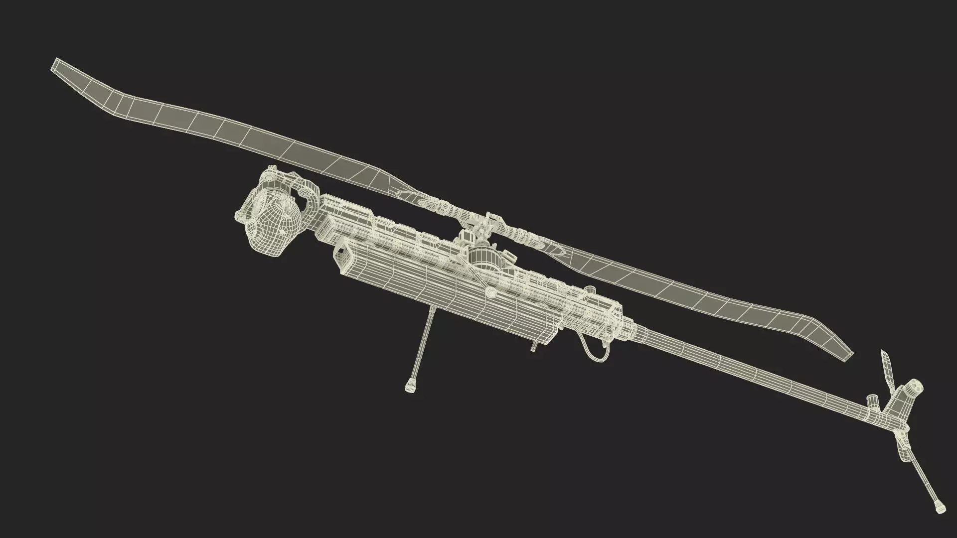 Military Surveillance Drone Rigged 3D model_22